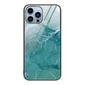 Miniatyrbild 1 av 2: iPhone 15 Pro Skal Marmor Härdat Glas Green Ocean