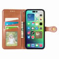 Miniatyrbild 3 av 4: iPhone 15 Pro Fodral Solid Med Magnetisk Mässing Brun