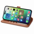 Miniatyrbild 4 av 4: iPhone 15 Pro Fodral Solid Med Magnetisk Mässing Brun