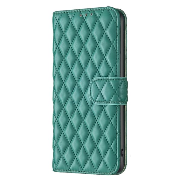 iPhone 15 Pro Fodral Diamond Läder Grön