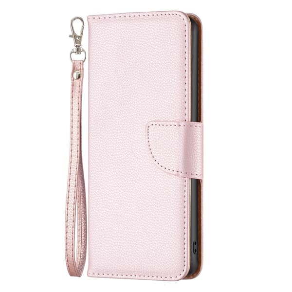 iPhone 15 Plus Fodral Shark Litchi Läder Roséguld
