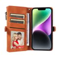 Miniatyrbild 2 av 6: iPhone 15 Plus Fodral RFID Multifunktionell Flerkort Brun