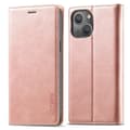 Miniatyrbild 1 av 6: LC.IMEEKE iPhone 15 Plus Fodral Flip Läder Roséguld