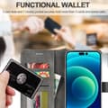 Miniatyrbild 6 av 6: LC.IMEEKE iPhone 15 Plus Fodral Läder Grå