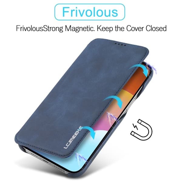 LC.IMEEKE iPhone 15 Plus Fodral Slim Flip Blå