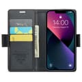 Miniatyrbild 2 av 6: CASEME iPhone 15 Plus Fodral Läder RFID Svart