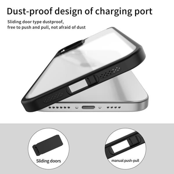 LEEU DESIGN iPhone 15 Plus Skal Hybrid Matt Svart