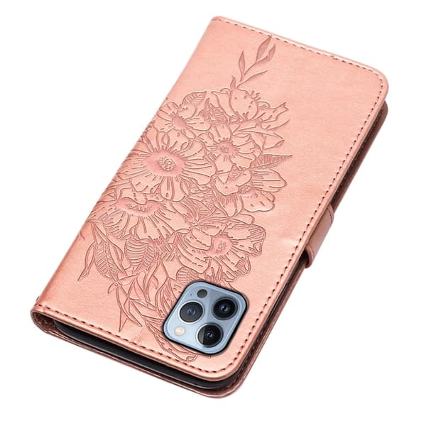 iPhone 15 Pro Max Fodral Fjäril Tryck Roséguld