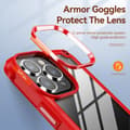 Miniatyrbild 2 av 6: iPhone 15 Pro Max Skal Shockproof Hybrid Armor Röd