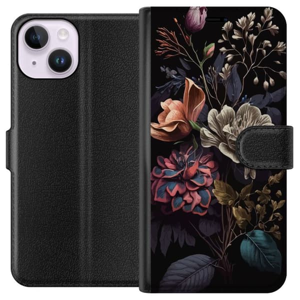 Apple iPhone 15 Lommeboketui Blomster