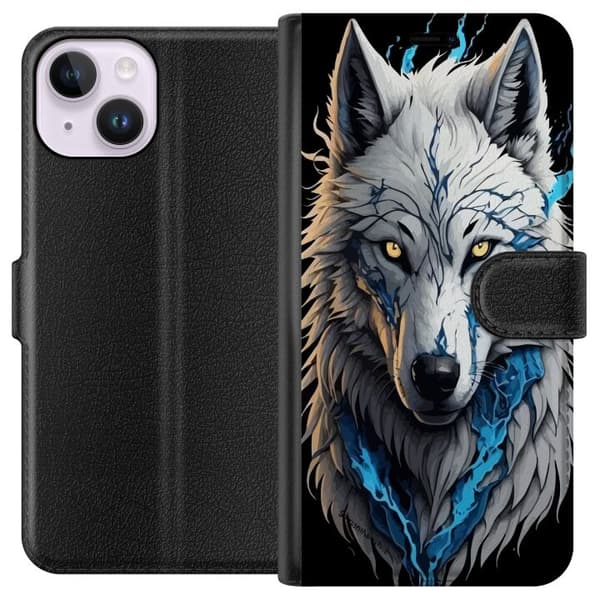 Apple iPhone 15 Lompakkokotelo susi