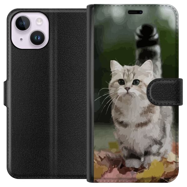 Apple iPhone 15 Lompakkokotelo Kissa