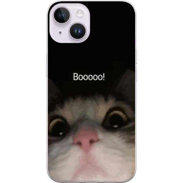 Apple iPhone 15 Gjennomsiktig deksel Boo! Katt