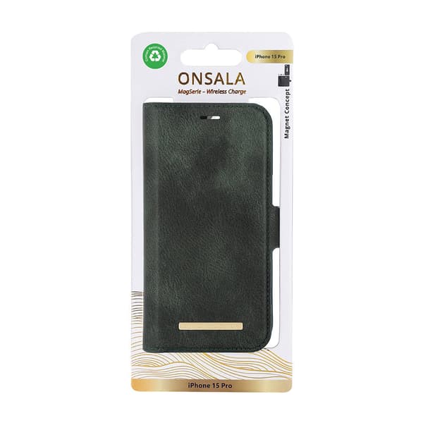 Onsala iPhone 15 Pro Kotelo MagSeries  Irrotettava Kuori Vihreä