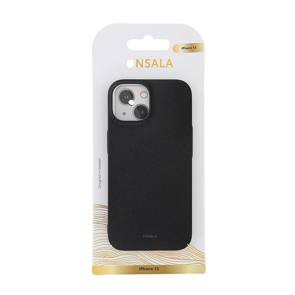 Onsala iPhone 15 Skal Ultraslim Sand Burst Svart