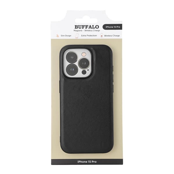 Buffalo iPhone 15 Pro Cover PU MagSeries Sort