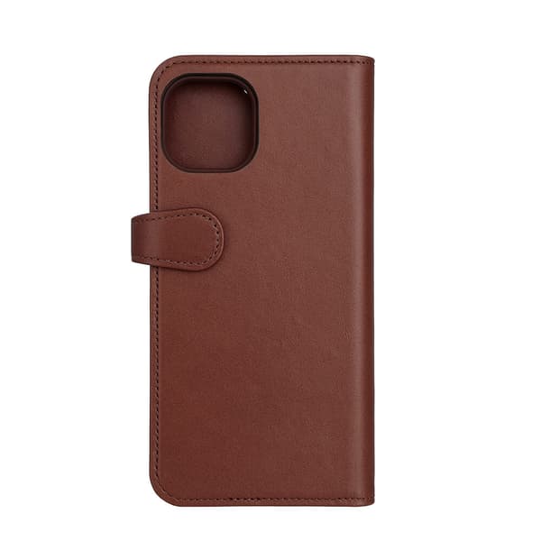 Buffalo iPhone 15 Plus Kotelo 3 Korttitaskuja Irrotettava Kuori MagSeries Ruskea