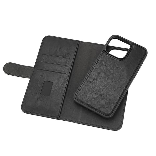 Gear iPhone 15 Pro Max Kotelo 3 Korttitaskuja Irrotettava Kuori MagSeries Musta