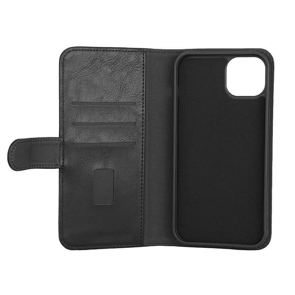 Gear iPhone 15 Plus Kotelo 3 Korttitaskuja Irrotettava Kuori MagSeries Musta