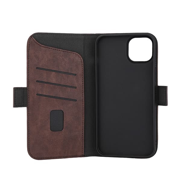 Gear iPhone 15 Plus Kotelo 3 Korttitaskuja MagSeries Ruskea