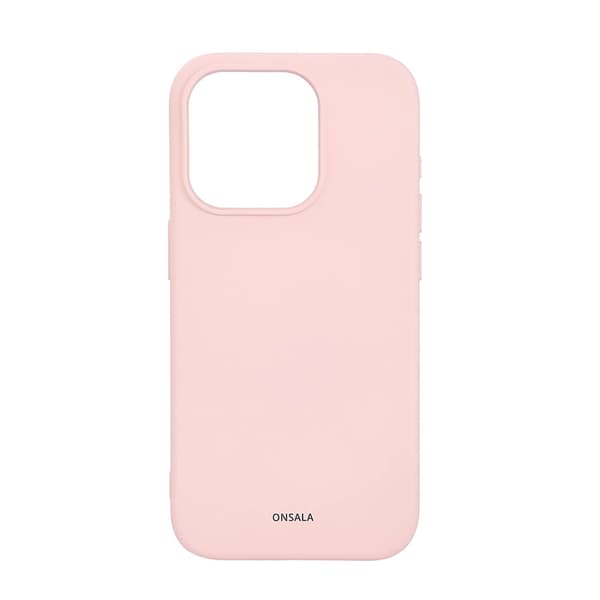 Onsala iPhone 15 Pro Kuori Silicone Touch MagSeries Chalk Pink