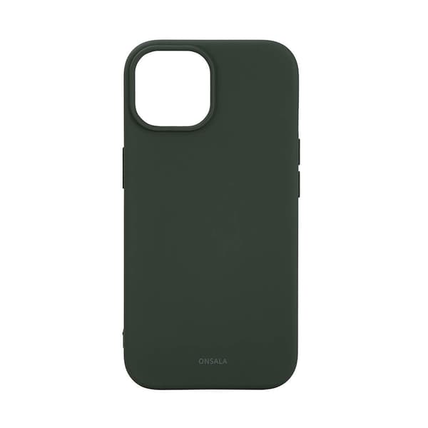 Onsala iPhone 15 Kuori Silicone Touch MagSeries Olive Green