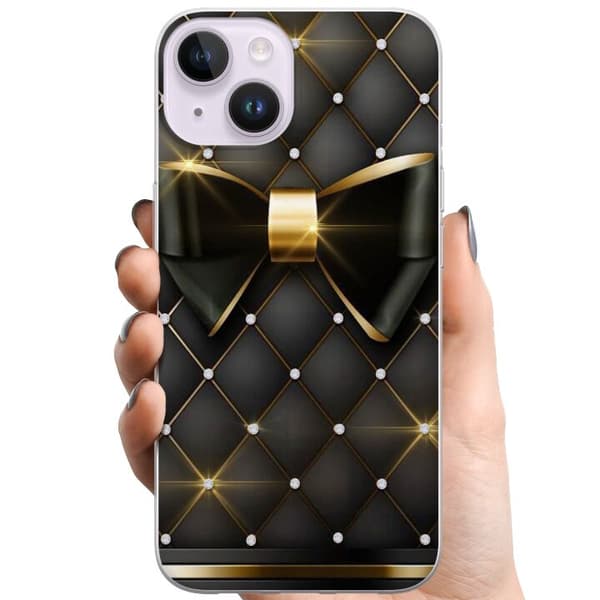 Apple iPhone 15 TPU Matkapuhelimen kuori Kultainen roosetta