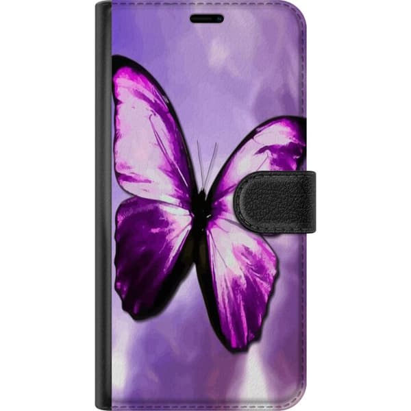 Apple iPhone 15 Pro Lommeboketui Lilla sommerfugl