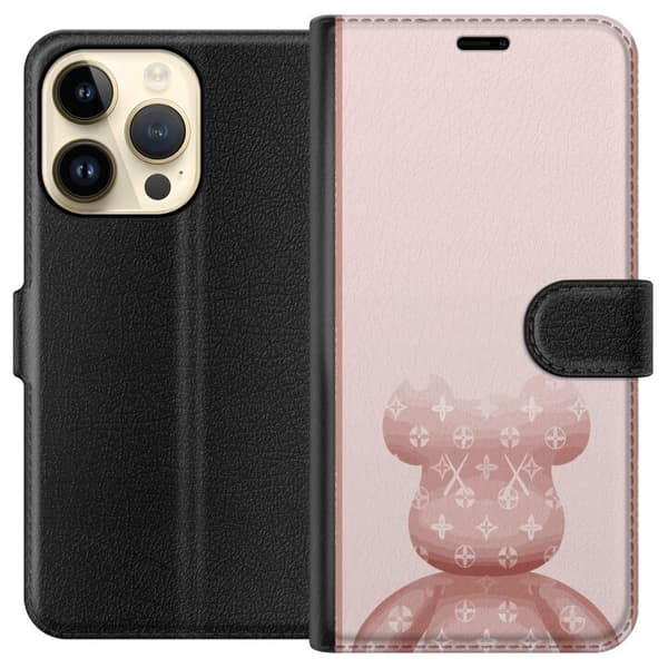 Apple iPhone 15 Pro Lompakkokotelo LV Pink Karhu