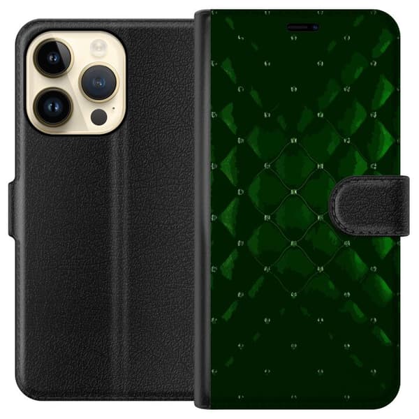 Apple iPhone 15 Pro Lompakkokotelo Luxusvihreä