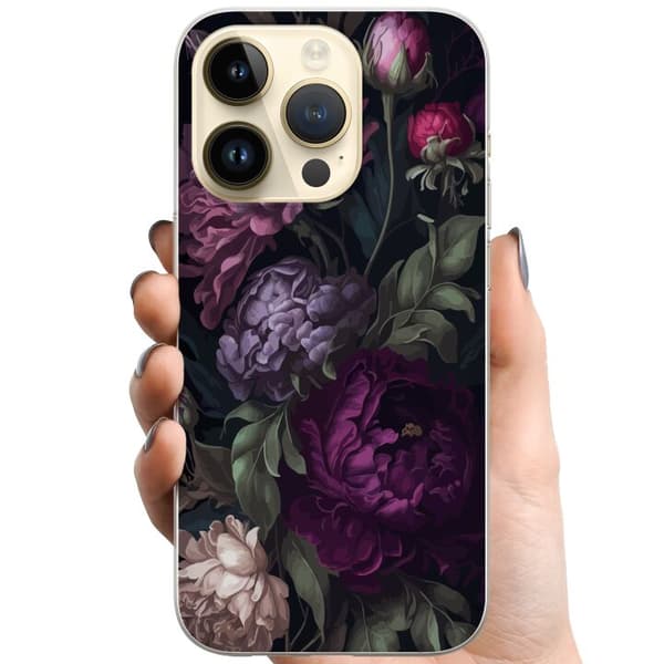 Apple iPhone 15 Pro TPU Mobilcover Blomster