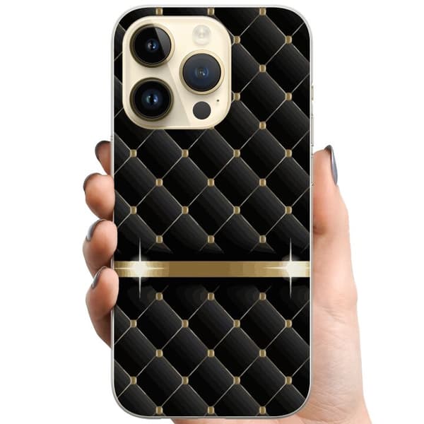 Apple iPhone 15 Pro TPU Mobilcover Luksuriøse Sort