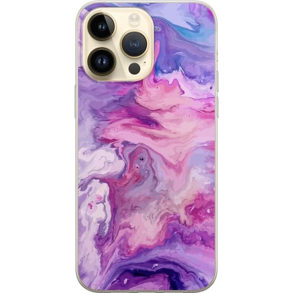 Apple iPhone 15 Pro Max Deksel / Mobildeksel - Marmor Lilla