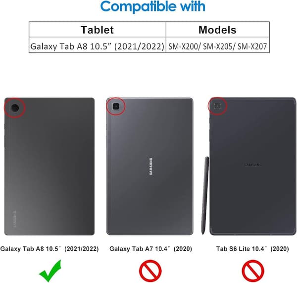 Samsung A8-deksel sammenleggbar svart
