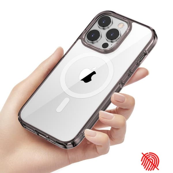 SKALO iPhone 15 Plus Color Bumper Magnet Skal - Brun