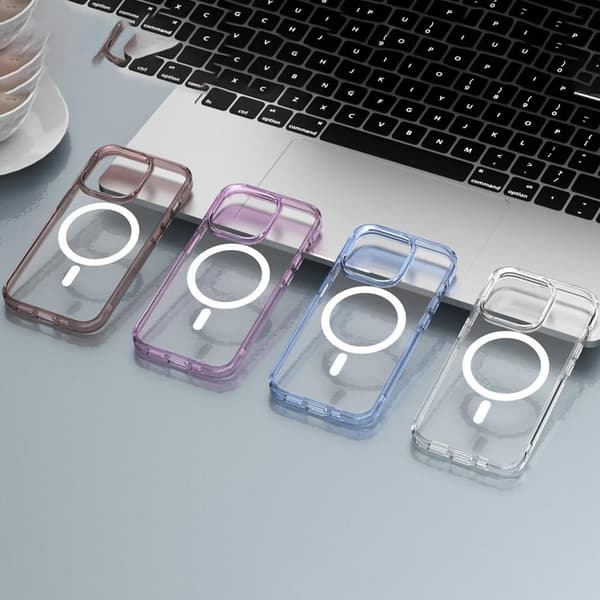SKALO iPhone 15 Plus Color Bumper Magnet Skal - Brun