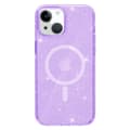 Miniatyrbild 2 av 6: SKALO iPhone 15 Glitter Magnetring TPU Skal - Lila