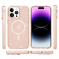 Pikkukuva 6 / 6: SKALO iPhone 15 Pro Max Glitter Magnetic Ring TPU Suojakuori - Kulta
