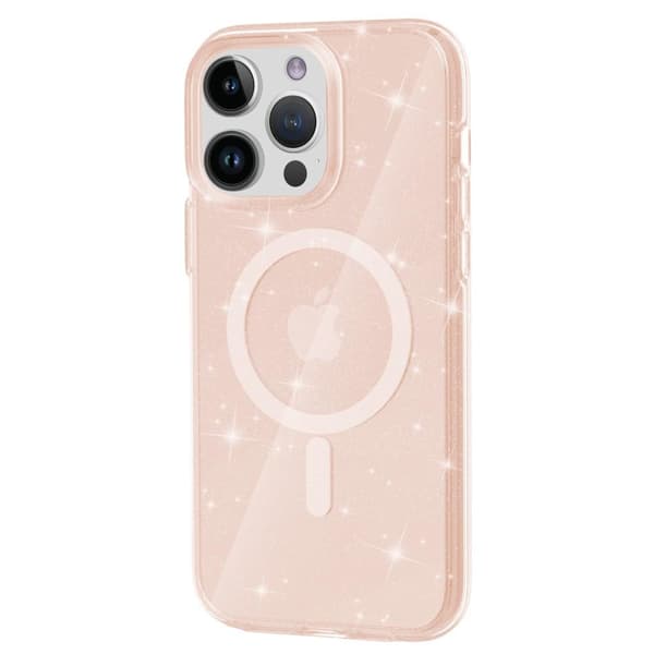 SKALO iPhone 15 Pro Max Glitter Magnetic Ring TPU Suojakuori - Kulta
