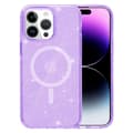 Pikkukuva 3 / 6: SKALO iPhone 15 Pro Max Glitter Magnetic Ring TPU Suojakuori - Violetti
