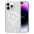 Pikkukuva 3 / 6: SKALO iPhone 15 Pro Max Glitter Magnetic Ring TPU Suojakuori - Valkoinen