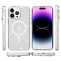 Pikkukuva 6 / 6: SKALO iPhone 15 Pro Max Glitter Magnetic Ring TPU Suojakuori - Valkoinen