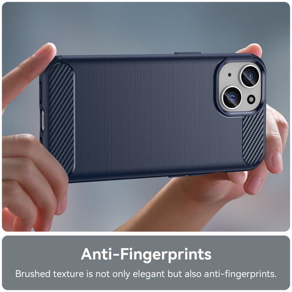 SKALO iPhone 15 Plus Armor Carbon Stødsikker TPU-cover