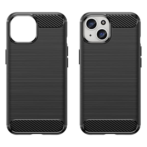 SKALO iPhone 15 Plus Armor Carbon Stødsikker TPU-cover
