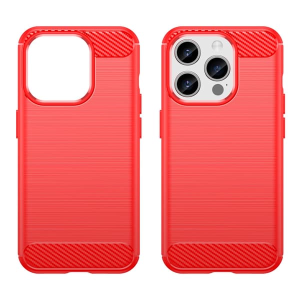 SKALO iPhone 15 Pro Armor Carbon Iskunkestävä TPU suojakuori