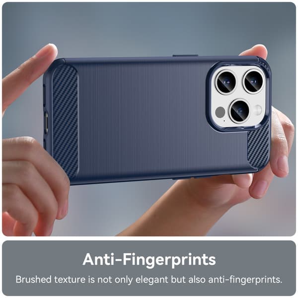 SKALO iPhone 15 Pro Armor Carbon Iskunkestävä TPU suojakuori