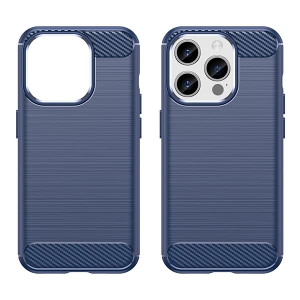 SKALO iPhone 15 Pro Armor Carbon Iskunkestävä TPU suojakuori