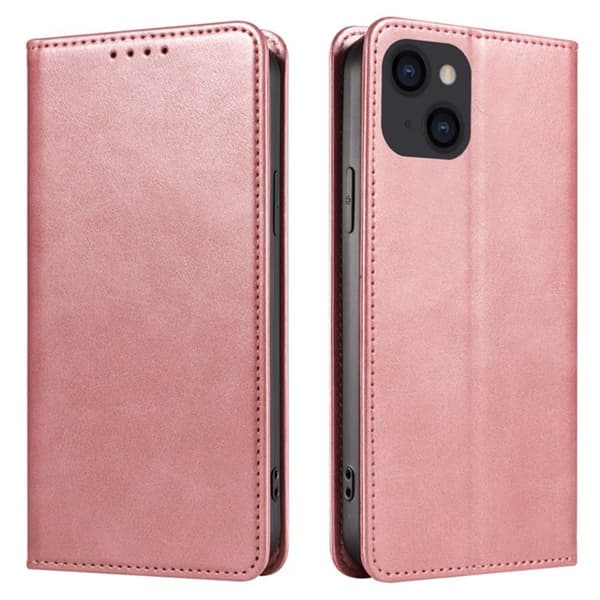 SKALO iPhone 15 Pro Max Premium Wallet Lompakkokotelo - Ruusukulta