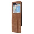 Miniatyrbillede 9 af 10: SKALO Samsung Z Flip5 PU-læder Kortholder Cover - Brun