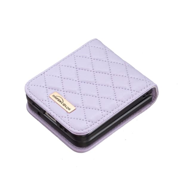 SKALO Samsung Z Flip5 BINFEN COLOR Tikattu Flip Suojakuori - Violetti